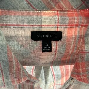 Talbots cotton plaid shirt.  Lightly used.